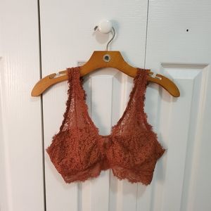 Aerie Floral Lace Plunge Bralette